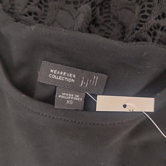 J. Jill XS Wearever Collection‎ NWT Dress Floral Lace Sleeve Back Shift - Picture 3 of 4